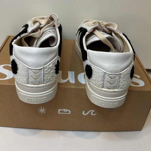 NWT Soludos Yin Yang Platform Sneaker, Size Women’s 9.5, White/Black‎ - Picture 7 of 9